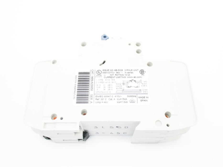 ALLEN BRADLEY 1489-A2D050 SER. A 277VAC/48VDC 5A NSMP