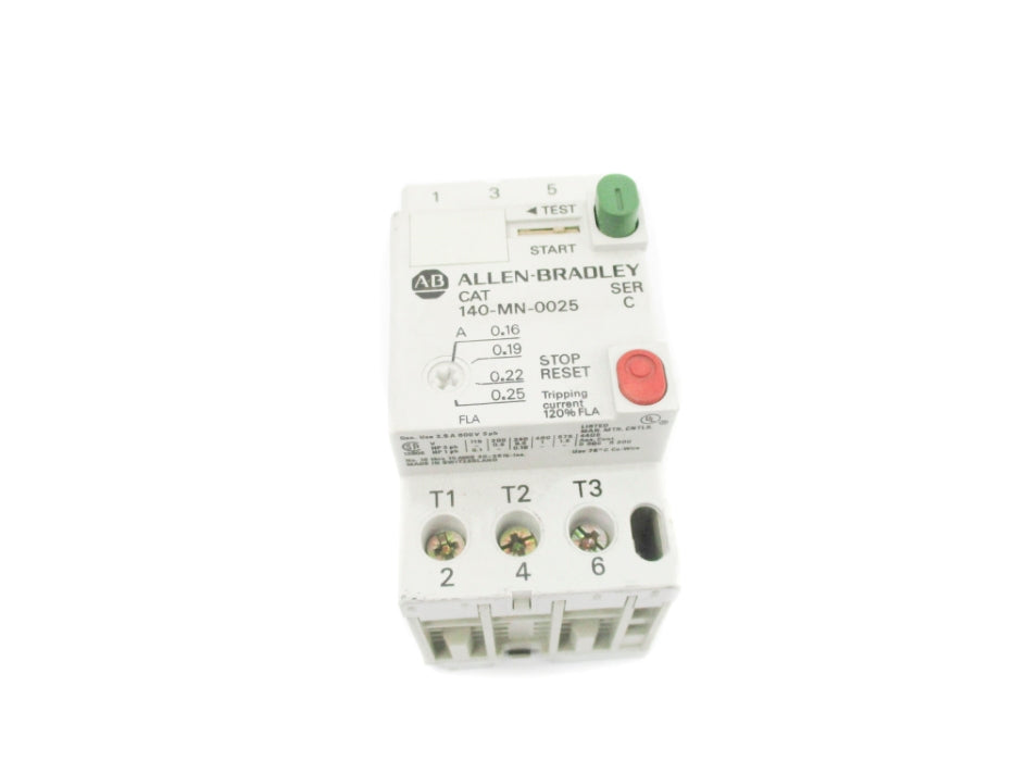 ALLEN BRADLEY 140-MN-0025 SER. C 600V 0.16-0.25A UNMP