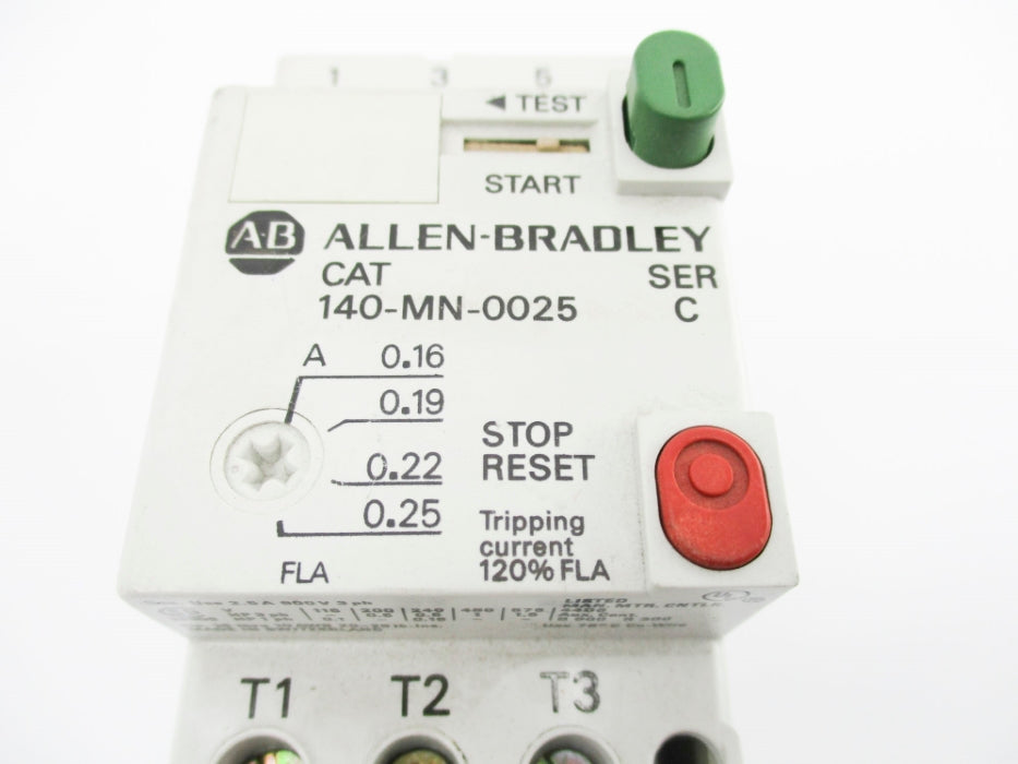 ALLEN BRADLEY 140-MN-0025 SER. C 600V 0.16-0.25A UNMP