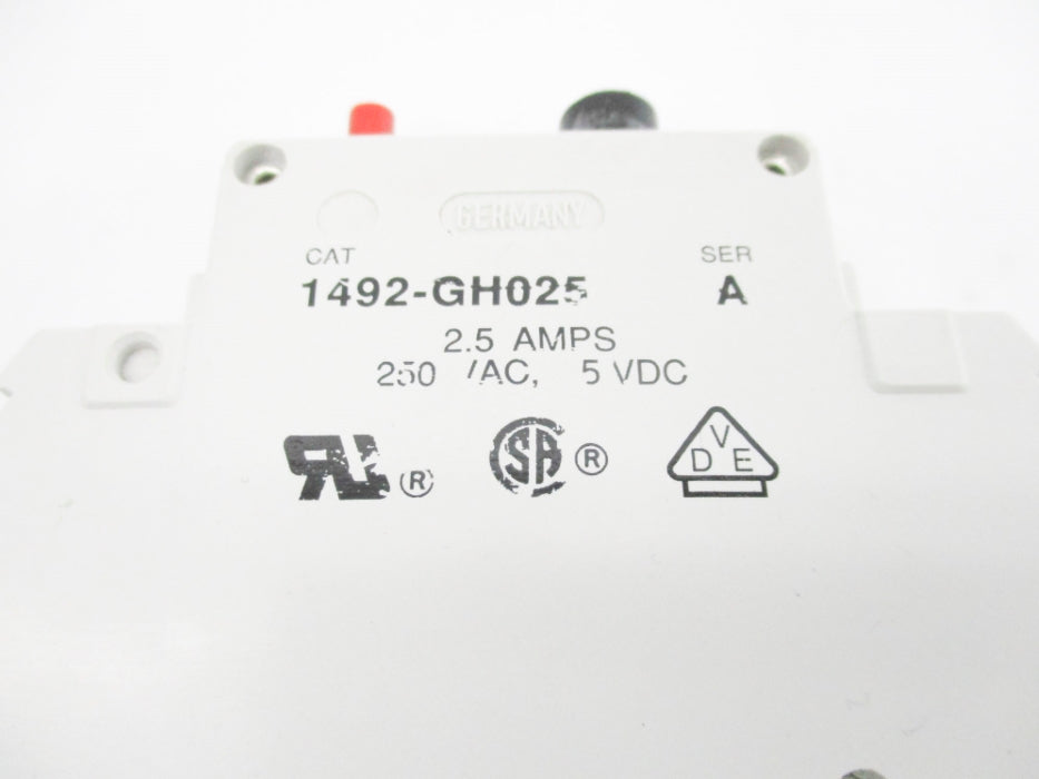 ALLEN BRADLEY 1492-GH025 SER. A 250V 2.5A NSNP