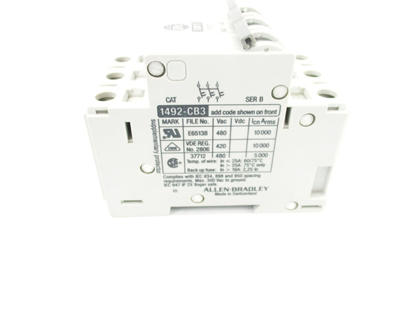 ALLEN BRADLEY 1492-CB3G005 SER. B 480VAC 0.5A NSNP