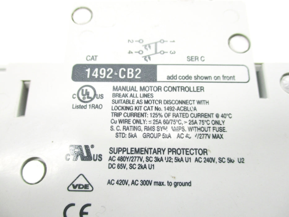 ALLEN BRADLEY 1492-CB2H015 SER. C 277VAC 1.5A NSNP