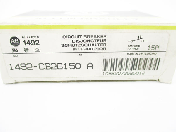 ALLEN BRADLEY 1492-CB2G150 SER. A 480VAC 15A (BK/YL) NSMP