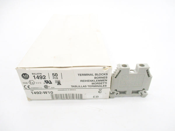 ALLEN BRADLEY 1492-W10 SER. C (PKG OF 50) (WH) NSMP