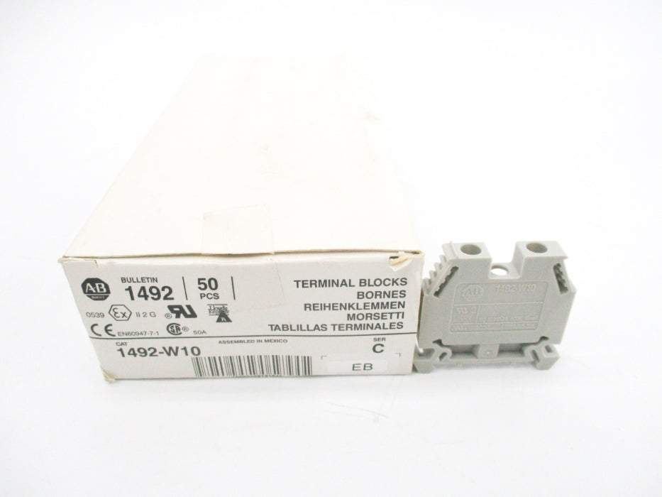 ALLEN BRADLEY 1492-W10 SER. C (PKG OF 50) (WH) NSMP