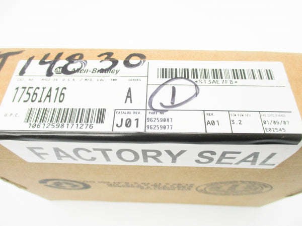 ALLEN BRADLEY 1756-IA16 SER. A F/W 3.2 DATE: 2007 NSFS