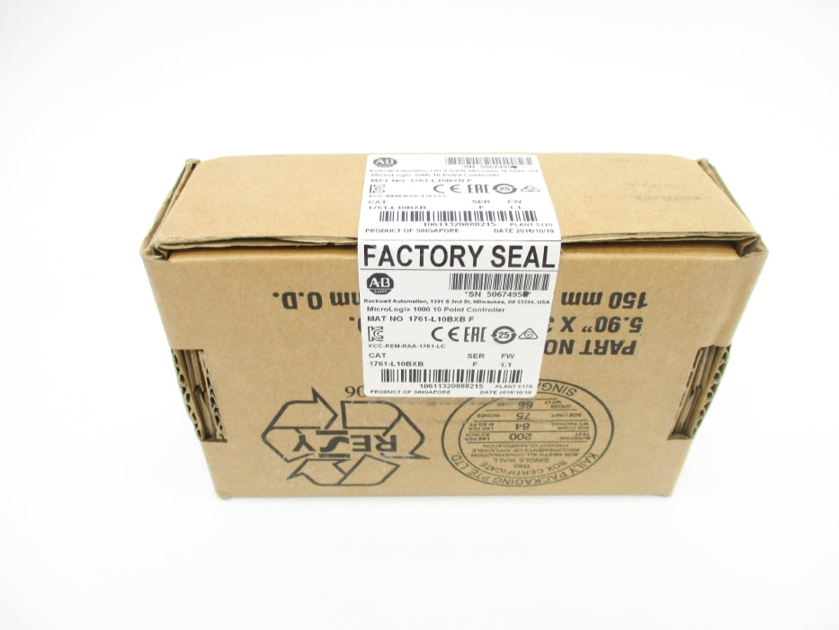 ALLEN BRADLEY 1761-L10BXB SER. F F/W 1.1 DATE: 2016 NSFS