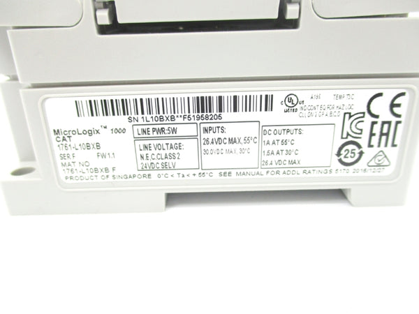 ALLEN BRADLEY 1761-L10BXB SER. F F/W 1.1 NSNP