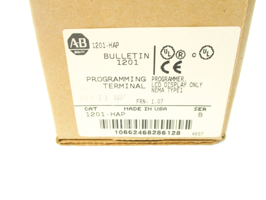 ALLEN BRADLEY 1201-HAP SER. B F/W 1.02 (BR/WH) NSMP
