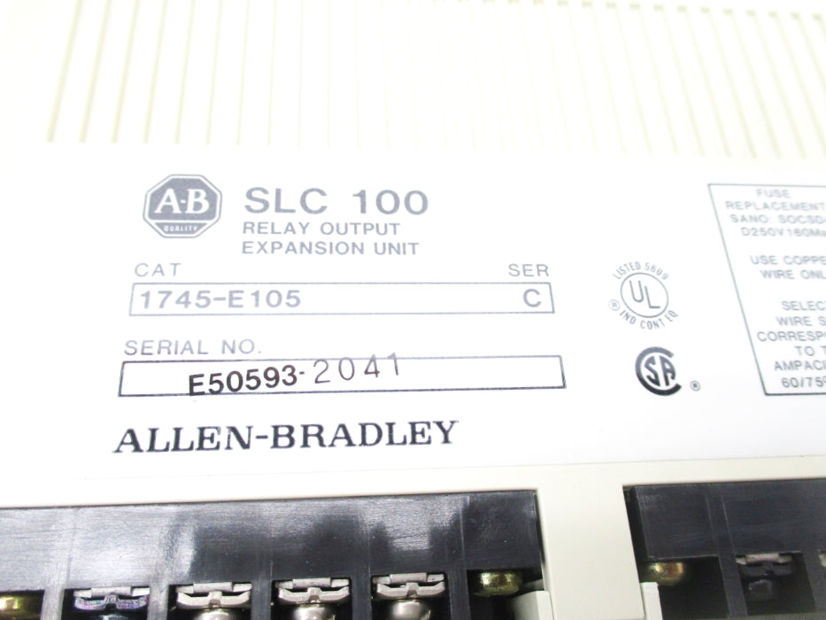 ALLEN BRADLEY 1745-E105 SER. C 120/240VAC 2.5A NSNP