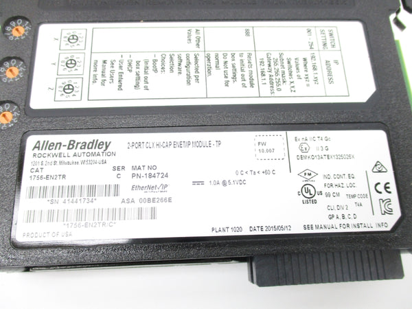 ALLEN BRADLEY 1756-EN2TR SER. C F/W 10.007 NSMP