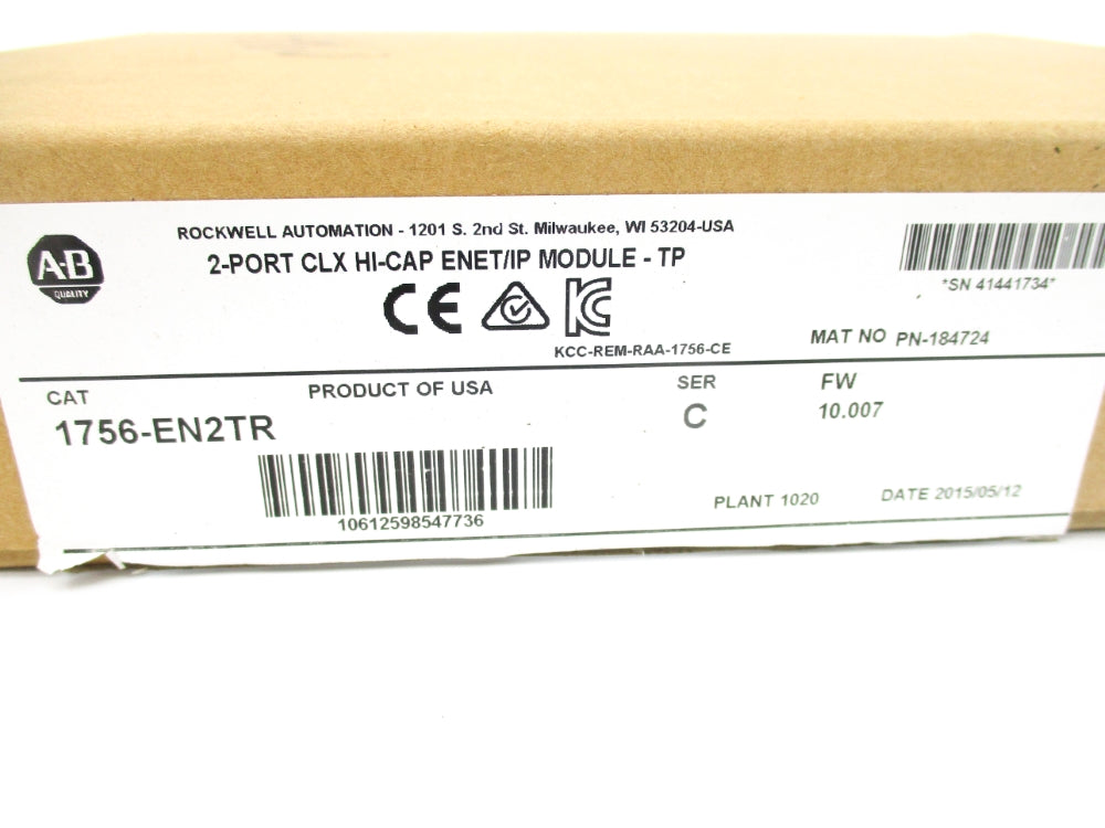 ALLEN BRADLEY 1756-EN2TR SER. C F/W 10.007 NSMP