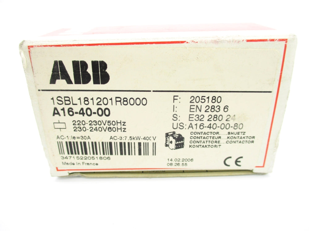 ABB A16-40-00 1SBL181201R8000 220-230/230-240V NSMP