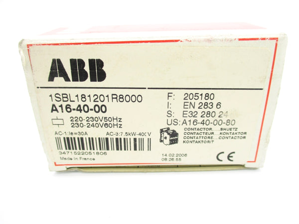ABB A16-40-00 1SBL181201R8000 220-230/230-240V NSMP