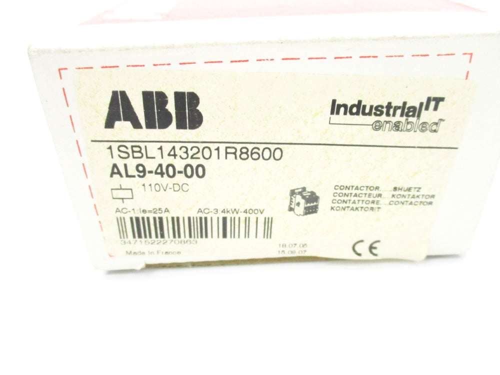ABB AL9-40-00 1SBL143201R8600 110VDC NSMP
