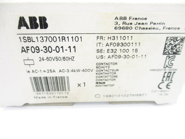 ABB AF09-30-01-11 1SBL137001R1101 24-60V NSMP