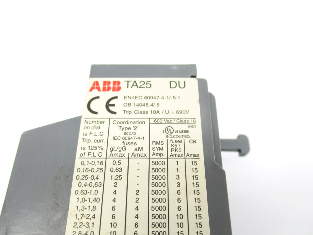 ABB TA25DU-4 690V 2.8-4A UNMP