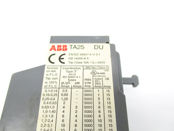 ABB TA25DU-4 690V 2.8-4A UNMP