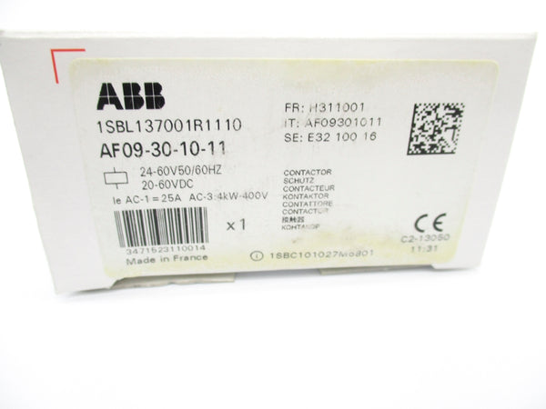 ABB AF09-30-10-11 1SBL137001R1110 24-60V/20-60VDC NSMP