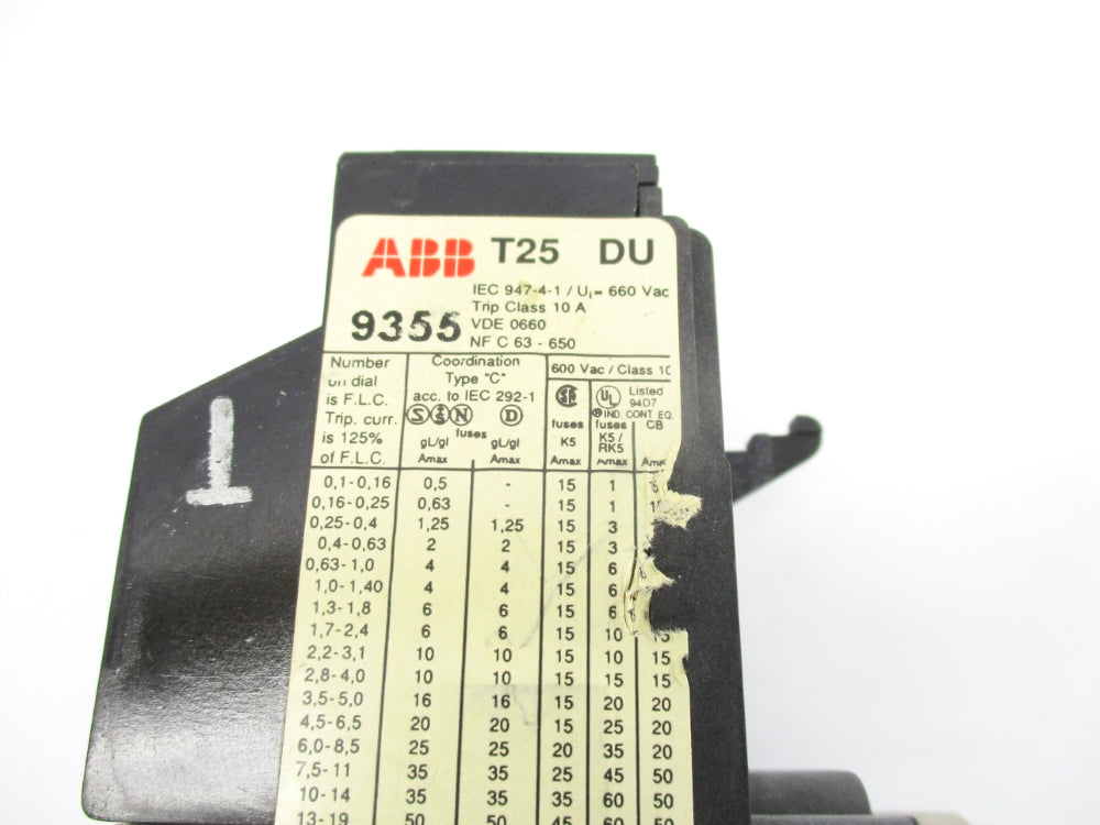 ABB T25DU-1 660V 0.63-1A NSNP