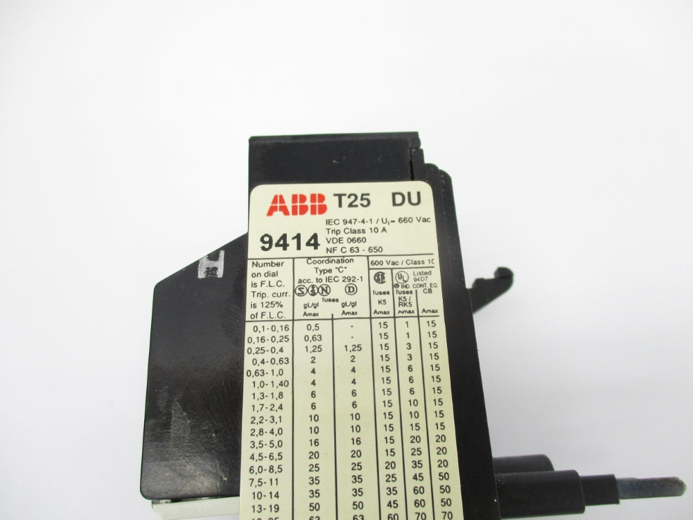 ABB T25DU-25 660VAC 18-25A UNMP