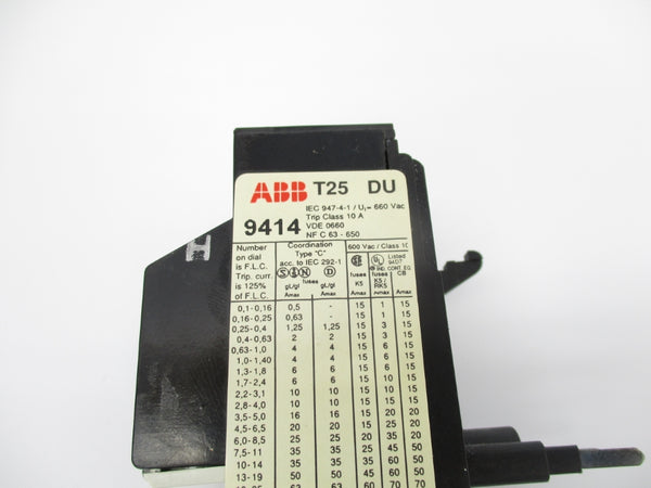 ABB T25DU-25 660VAC 18-25A UNMP
