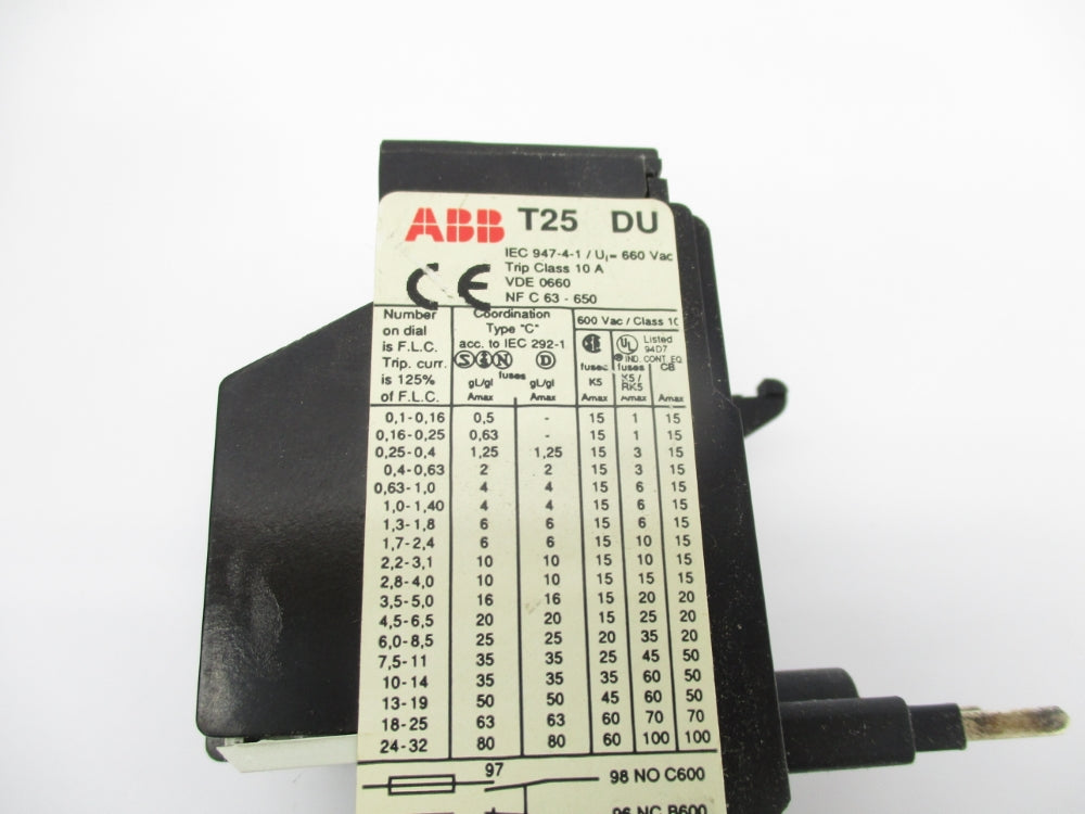 ABB T25DU-32 660VAC 24-32A UNMP
