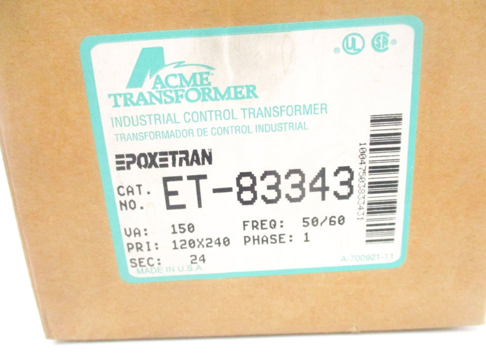 ACME TRANSFORMER ET-83343 150 VA NSMP