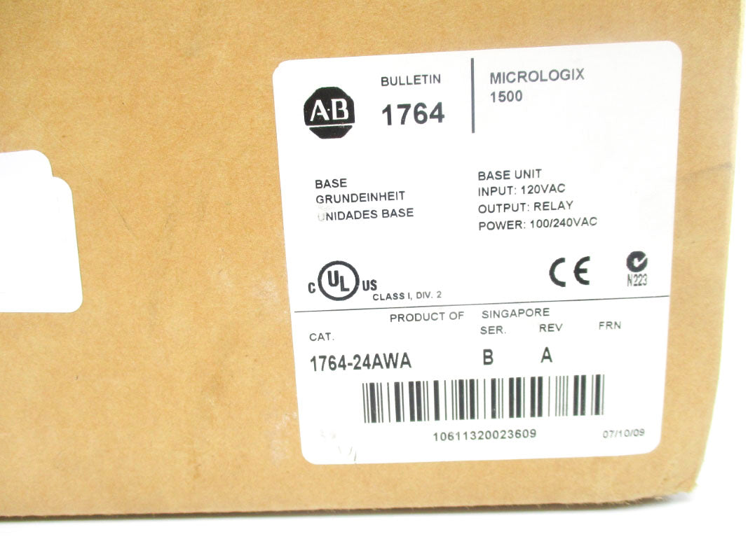 ALLEN BRADLEY 1764-24AWA 120VAC SER. B REV. A NSMP