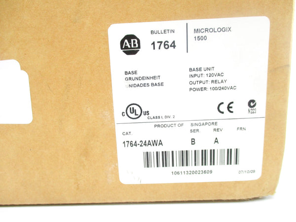 ALLEN BRADLEY 1764-24AWA 120VAC SER. B REV. A NSMP