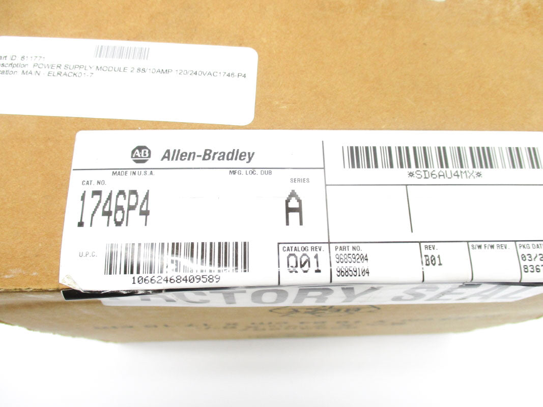 ALLEN BRADLEY 1746-P4 SER. A DATE: 2005 NSFS