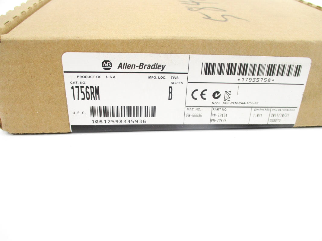 ALLEN BRADLEY 1756-RM SER. B F/W 1.021 DATE: 2011 NSFS