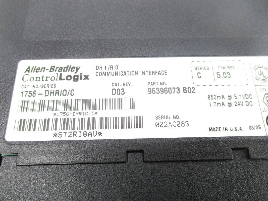 ALLEN BRADLEY 1756-DHRI0 SER. C F/W 5.03 NSNP