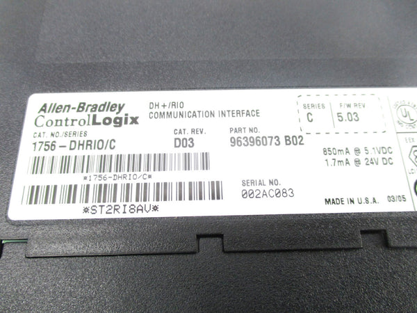 ALLEN BRADLEY 1756-DHRI0 SER. C F/W 5.03 NSNP
