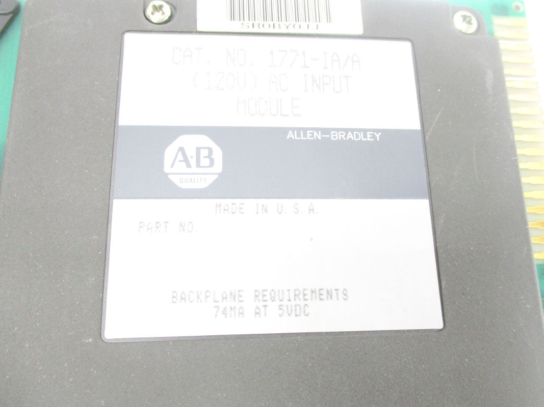 ALLEN BRADLEY 1771-IA SER. A UNMP