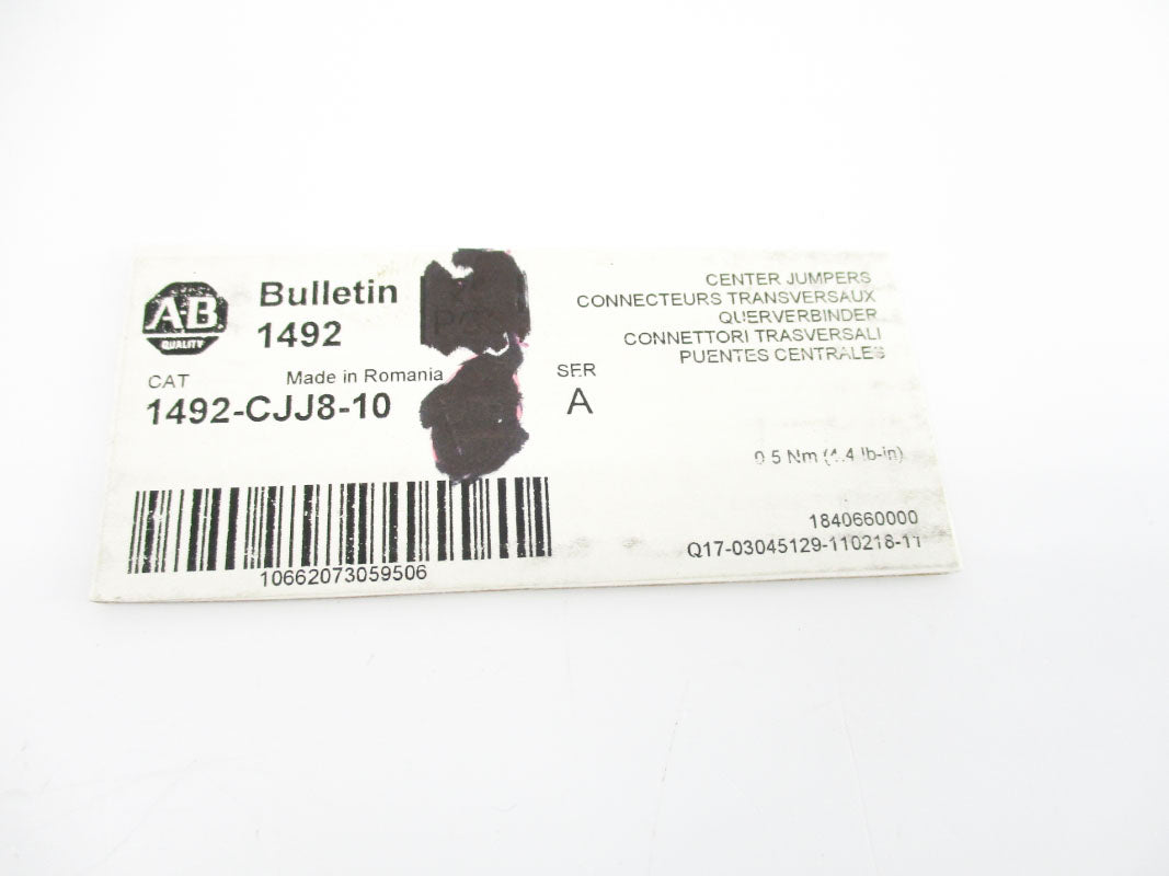 ALLEN BRADLEY 1492-CJJ8-10 SER. A NSNP