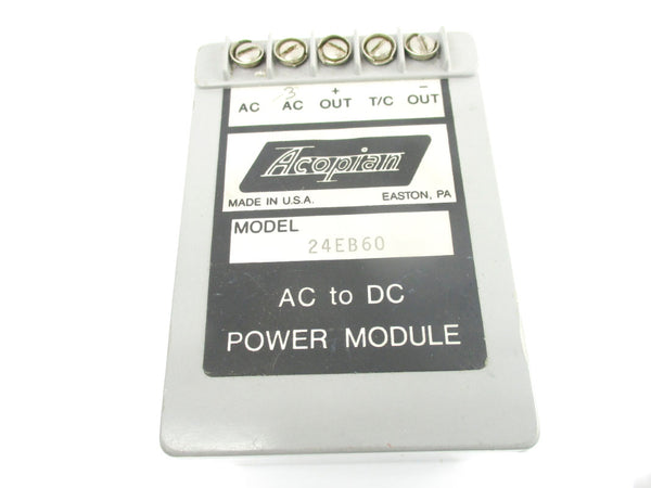 ACOPIAN 24EB60 110VAC/24VDC UNMP