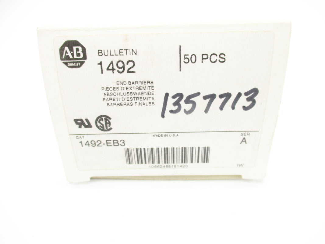 ALLEN BRADLEY 1492-EB3 SER. A (PKG OF 50) (WH) NSMP