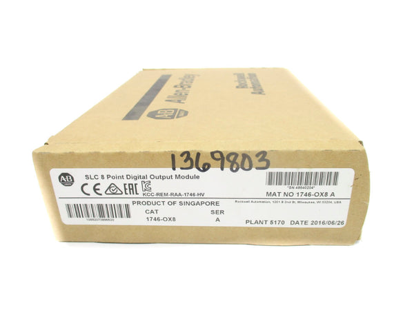 ALLEN BRADLEY 1746-OX8 SER. A DATE: 2016 NSFS