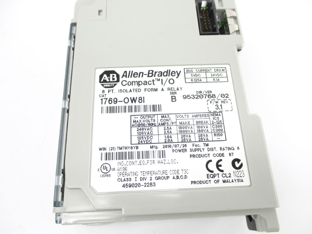 ALLEN BRADLEY 1769-OW8I SER. B F/W 3.1 24VDC NSNP