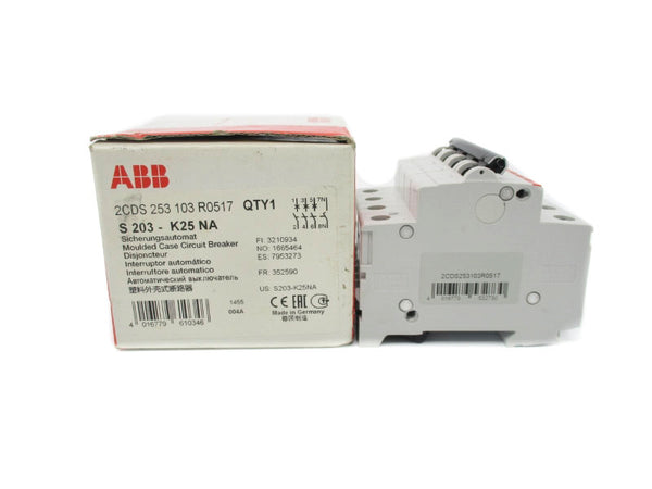 ABB 2CDS253103R0517 S203-K25NA 400V 25A NSMP