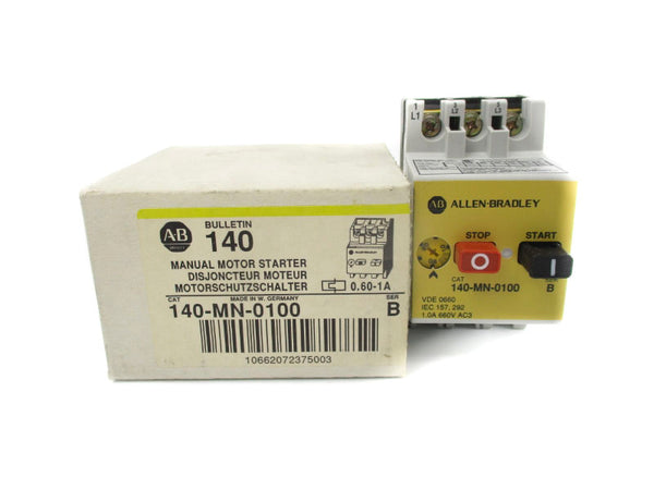 ALLEN BRADLEY 140-MN-0100 SER. B 660V 0.60-1.0A (WH/YL) NSMP