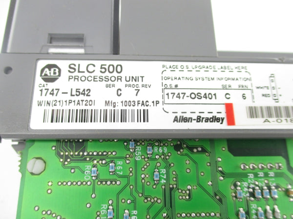 ALLEN BRADLEY 1747-L542 SER. C 24VDC 1A F/W 6 (NO KEY) (NO DOOR) NSNP