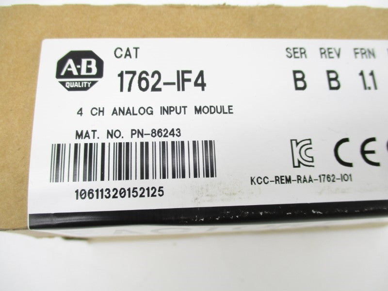 ALLEN BRADLEY 1762-IF4 SER. B F/W 1.1 DATE: 2012 NSFS