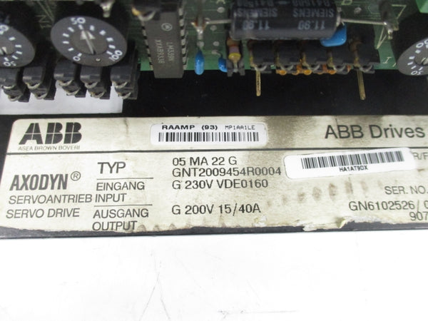 ABB GNT2009454R0004 05MA22G 200V 15/40A UNMP