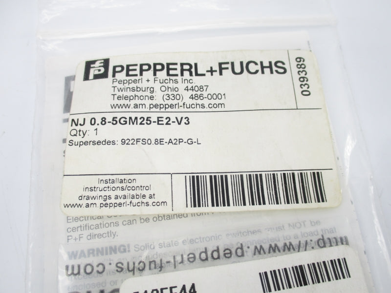 PEPPERL+FUCHS NJ0.8-5GM25-E2-V3 NSMP