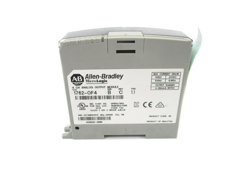 ALLEN BRADLEY 1762-OF4 SER. B 24VDC 0.165A F/W 1.1 NSNP