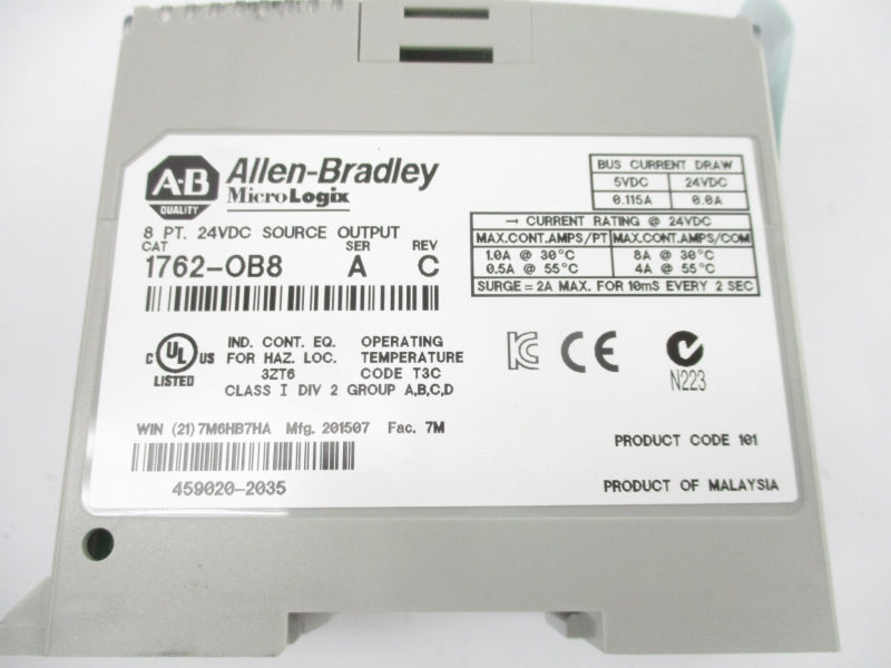 ALLEN BRADLEY 1762-OB8 SER. A 24VDC NSNP