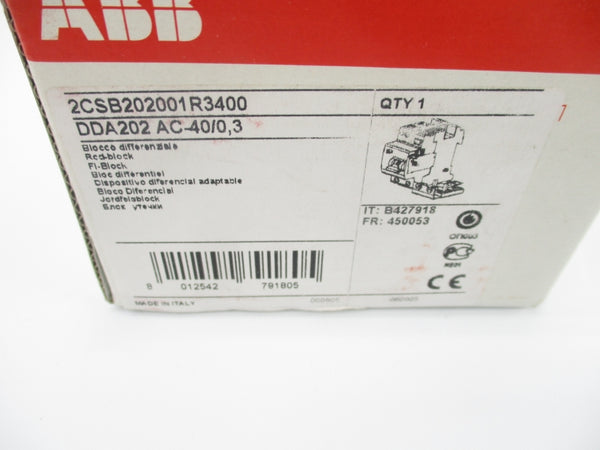 ABB 2CSB202001R3400 DDA202AC-40/0,3 240/415V 40A NSMP