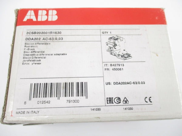 ABB 2CSB202001R1630 DDA202AC-63/0,03 240/415V 63A NSMP